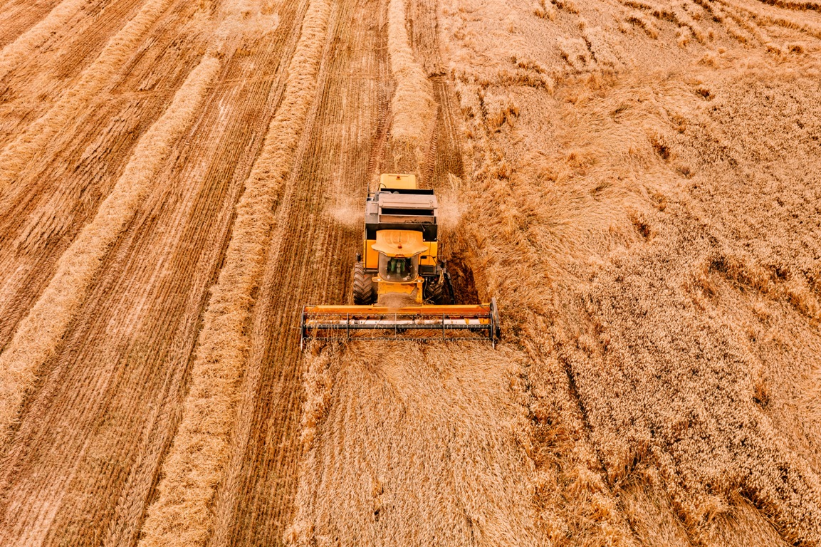 aerial view of the combine harvester agriculture m 2022 02 08 22 39 24 utc