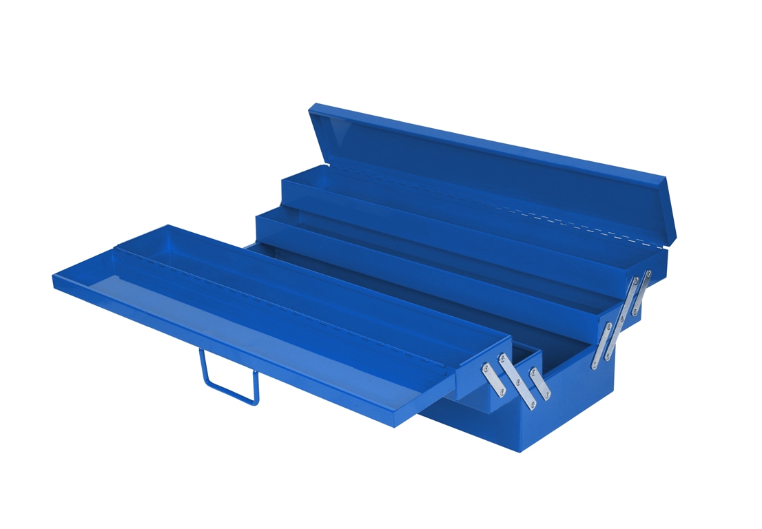 blue tool box isolated on white background