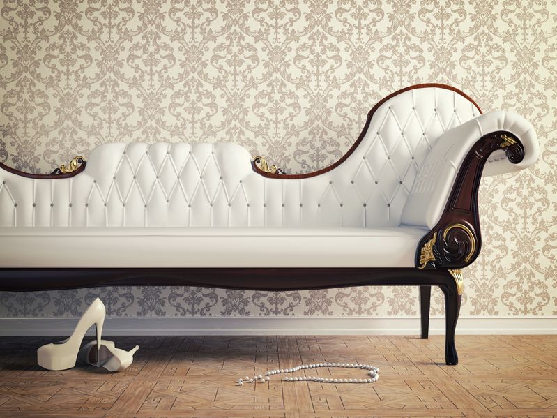 19980502 vintage sofa and wallpaper wall retro style illustration