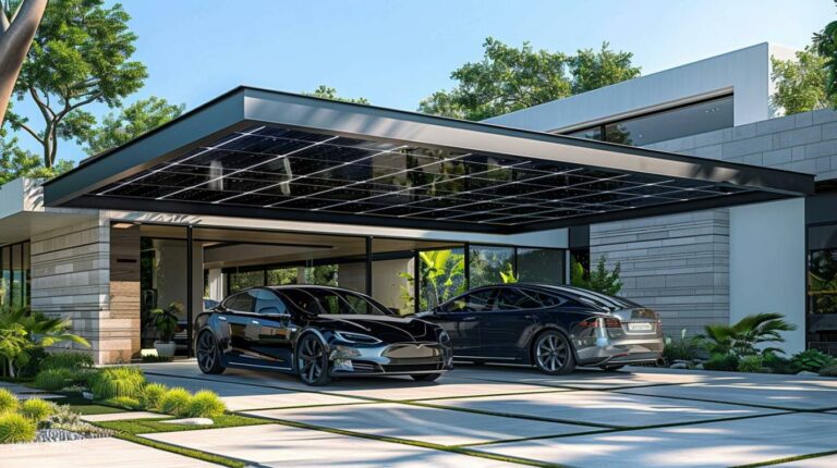 Le carport solaire de luxe : un investissement haut de gamme