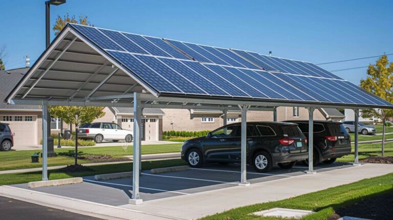 Le carport solaire: une solution double usage