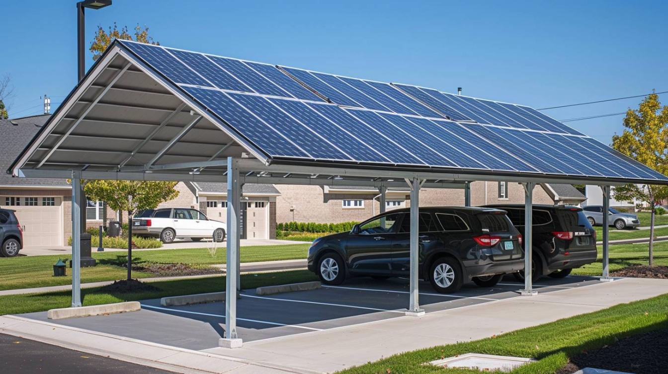 Le carport solaire: une solution double usage